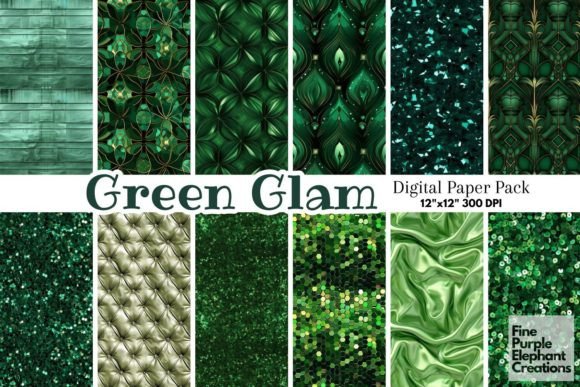 Download Green Glam Luxury Glitter Art Deco Satin - Luxury glitter Collection