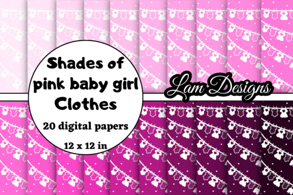 Download Shades of Pink Baby Girl Clothes Papers - Girl clothes Collection