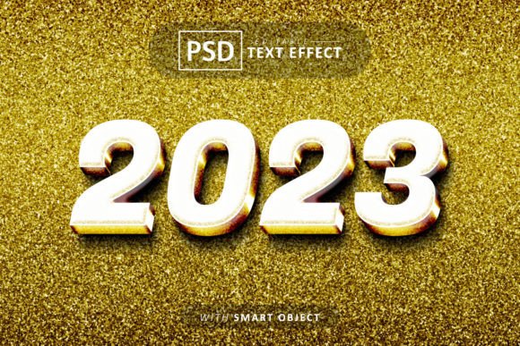 Download 2023 Luxury Glitter Gold 3d Text Effect - Premium Bundle